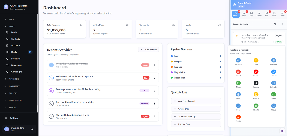 Unified Business Dashboard